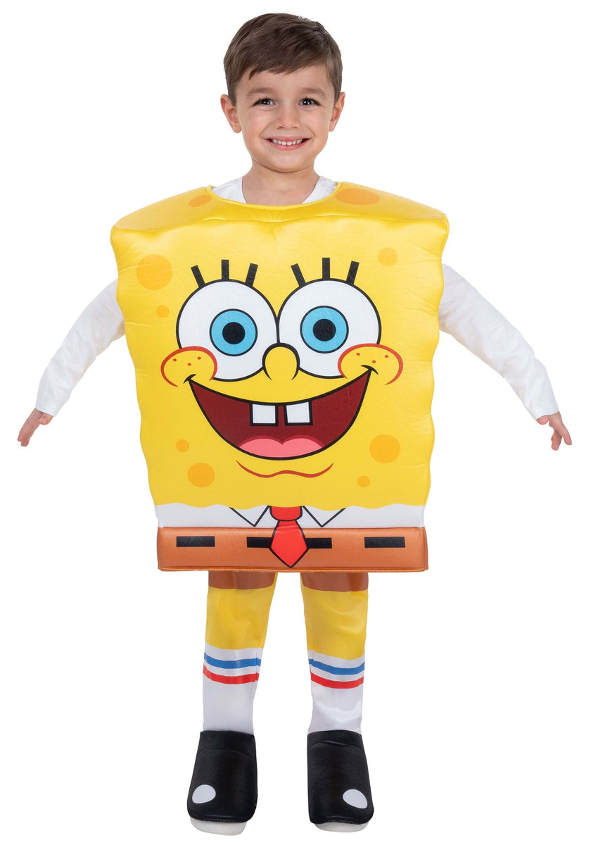 Tuta Costume SpongeBob SquarePants Per Bambino Piccolo – 4T Giallo/marrone – Con Cappuccio E Zip - 3