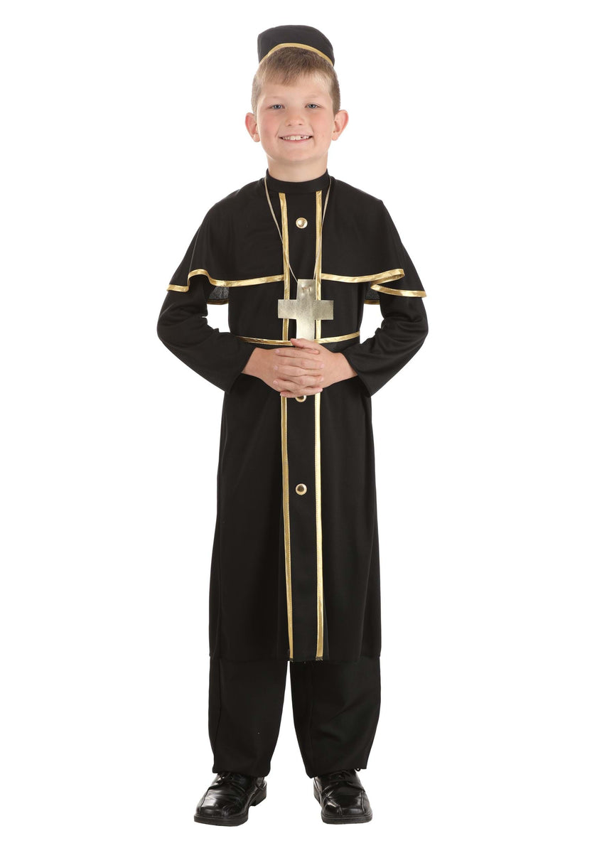 Deluxe Priest Boy's Costume Kids Halloween Costumes