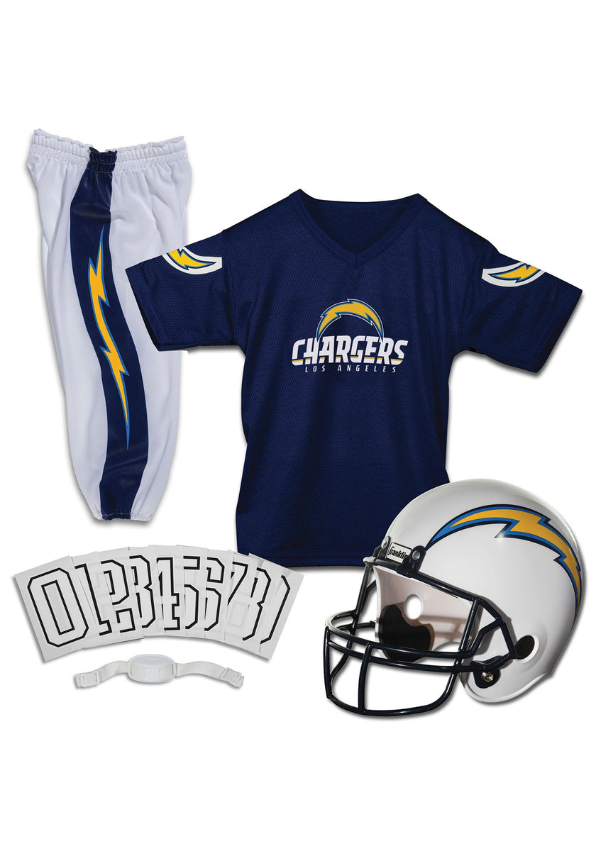 Child NFL Chargers Deluxe Helmet/Uniform Costume Set – Kids