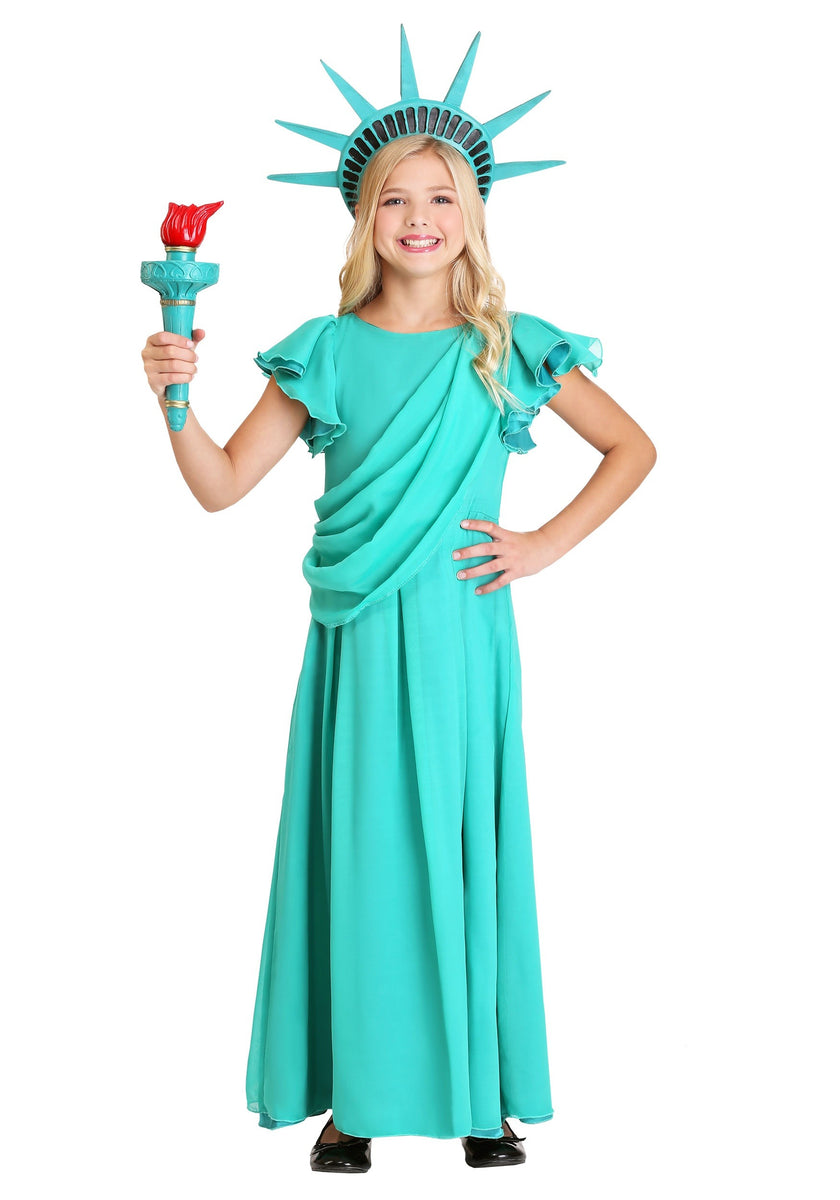 Girl's Statue of Liberty Costume Kids Halloween Costumes
