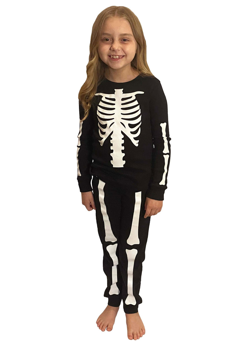 Skeleton 2 Piece Kid's Jogger Sleep Set Kids Halloween Costumes