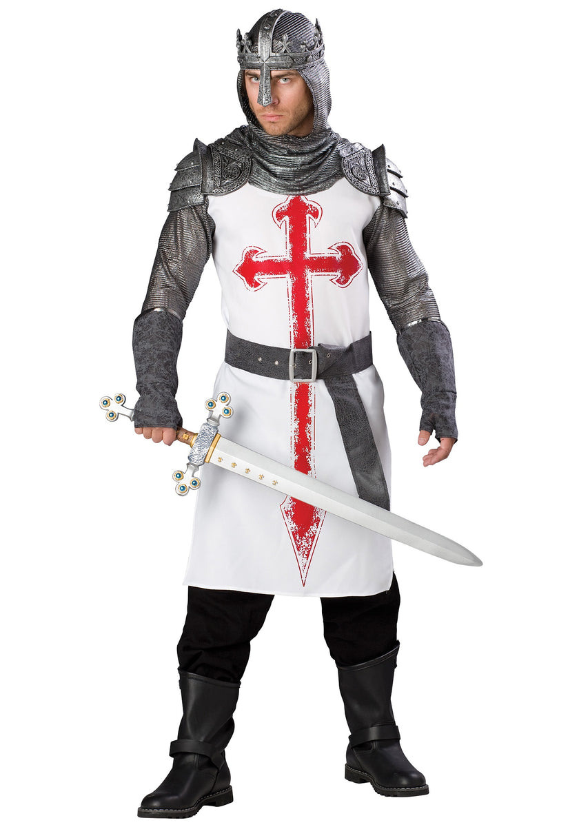 Deluxe Crusader Knight Costume for Men Kids Halloween Costumes