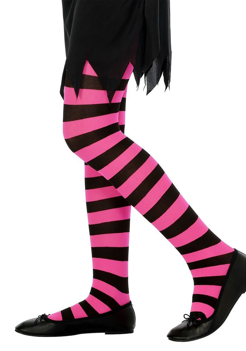 Purple & Black Striped Tights - Party Time, Inc