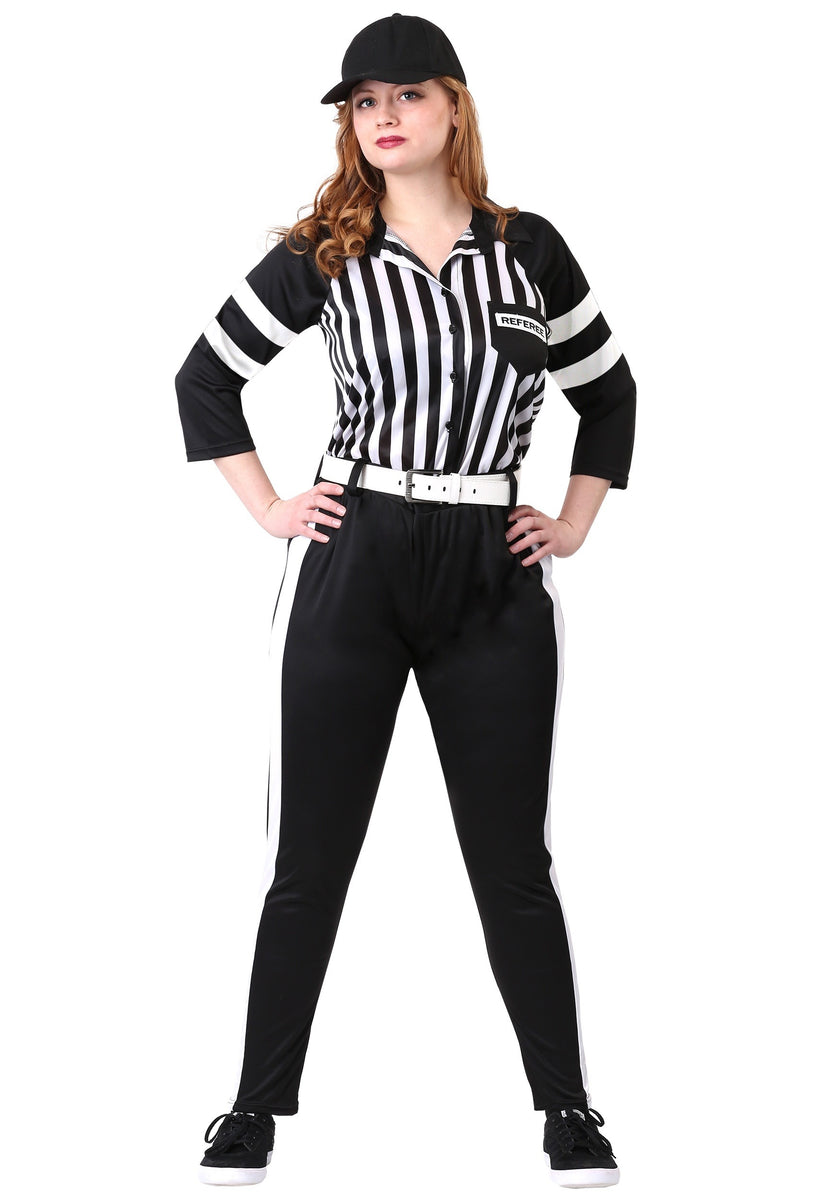 Plus Size Referee Costume for Women Kids Halloween Costumes