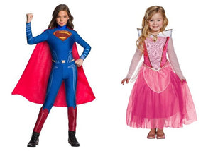 Capes or Crowns?  Superhero Costumes vs. Princess Costumes