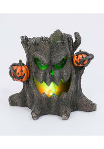 12" Electric Light Up Smoky Haunted Stump