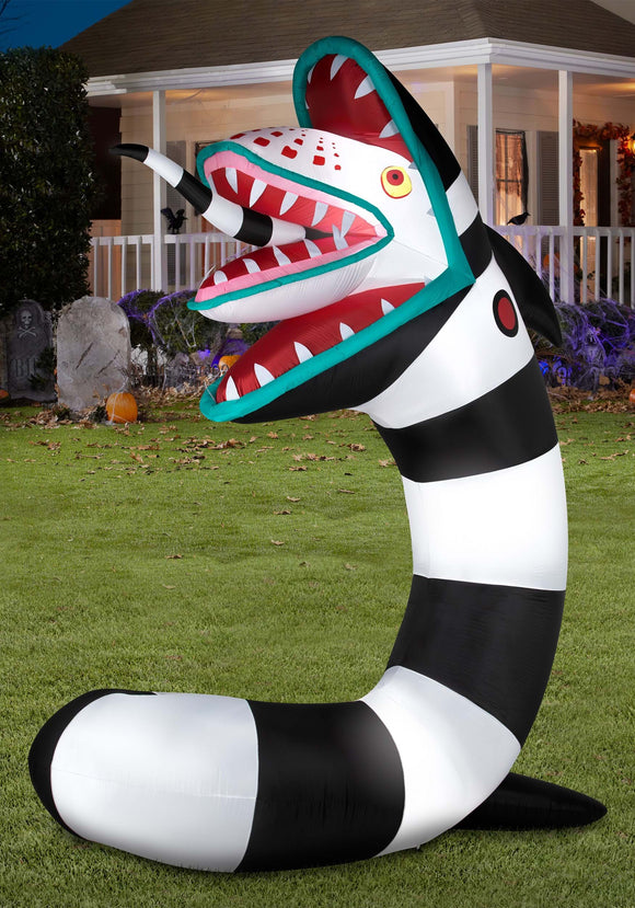 12FT Giant Beetlejuice Sandworm Inflatable Decoration | Halloween Inflatables