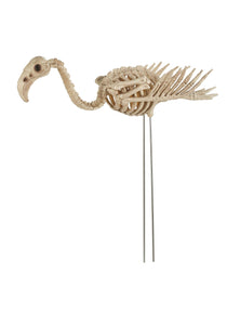26.5" Skeleton Flamingo Halloween Decoration