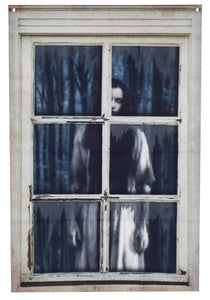 47" Fake Ghostly Window Woman Wall Decoration