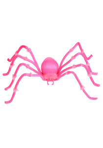 4FT Plush Neon Pink Spider Prop | Spider Decorations