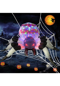 4FT Tall Projection Kaleidoscope Spooky Spider Inflatable Decoration