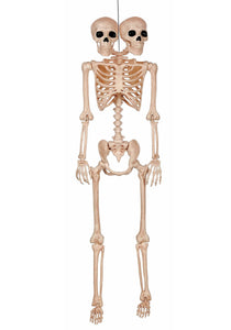5FT Double Head Skeleton Pose-N-Stay Decoration | Poseable Skeletons