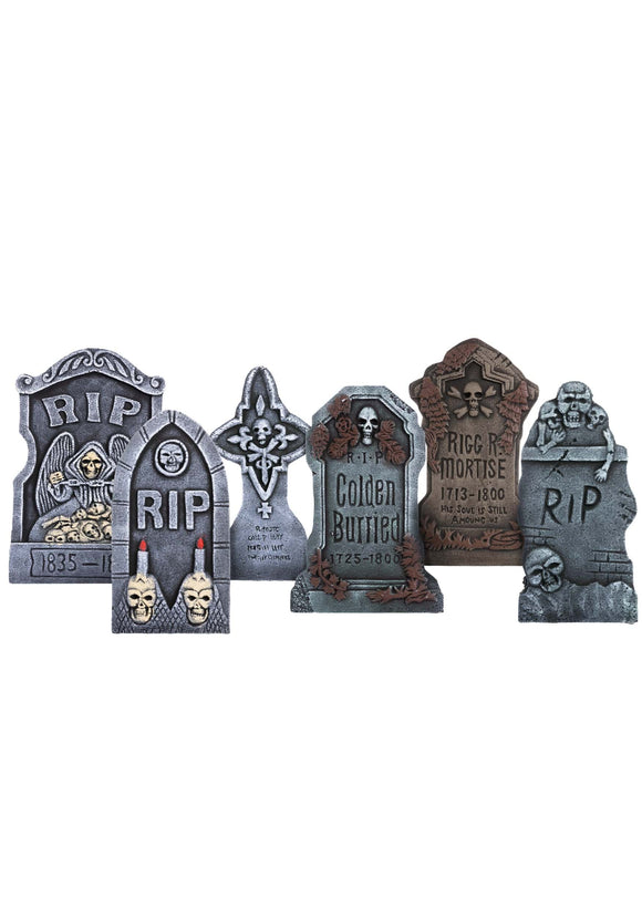 6 Piece Scary Tombstone Decoration Set