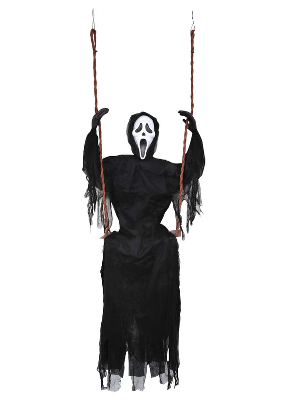 60-Inch Ghost Face On Swing Decoration | Exclusive Decor