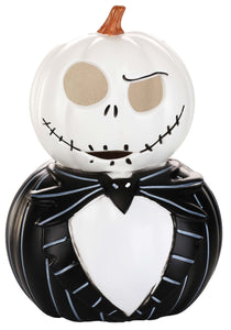 8.25" Jack Skeleton Light Up Pumpkin Halloween Decoration