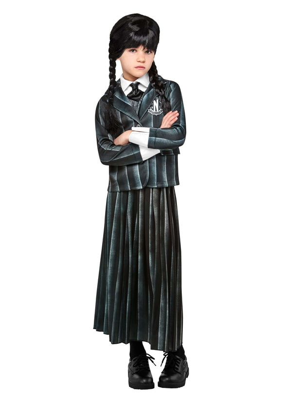 Addams Family Girl's Wednesday Nevermore Academy Uniform Costume