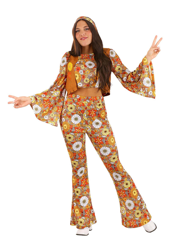 Autumn Flower Hippie Adult Costume