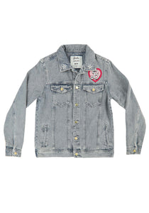 Adult Cakeworthy Barbie Totally Hair Denim Jacket