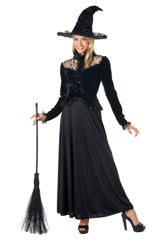 Women's Classic Black Witch Costume Dress | Witch Costumes