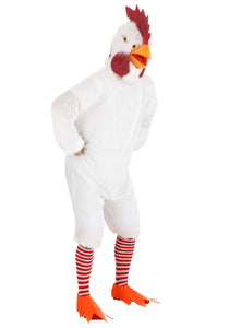 Deluxe Adult White Rooster Costume