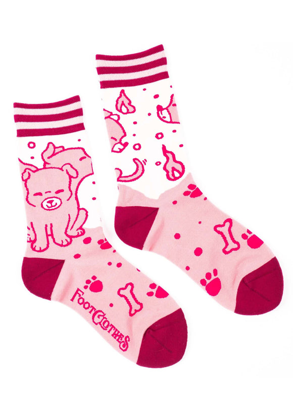 Adult Pink Cerberus Socks | Halloween Socks