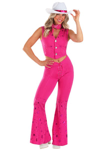 Women's Pink Retro Cowgirl Costume | Cowgirl Costumes