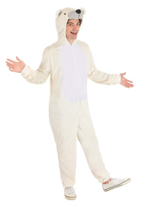 Adult White Polar Bear Costume Onesie | Bear Costumes