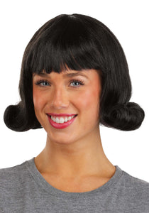 Black 50's Flip Costume Wig for Women | 50's Accessories