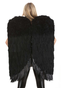 Black Angel Wings Costume Accessory