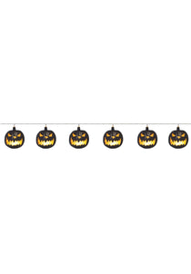 Black Jack-o-Lantern Light Up Garland