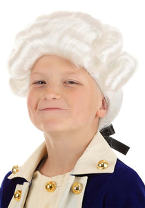 Boy's Deluxe Colonial White Wig