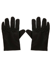 Kid's Black Costume Gloves