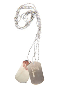 Combat Hero Dog Tag Costume Necklace Accessory