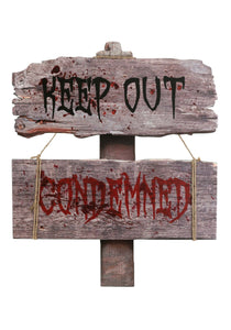 Condemned Halloween Sign
