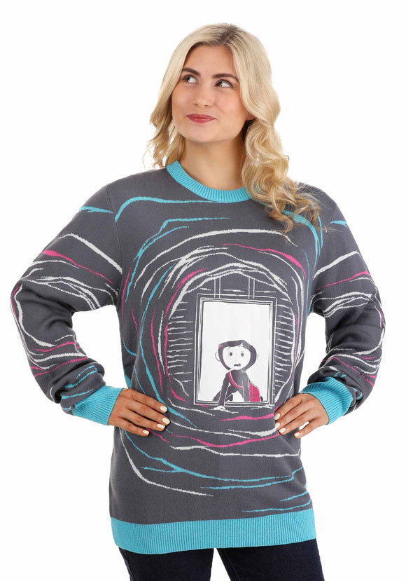 Coraline Ugly Halloween Sweater for Adults
