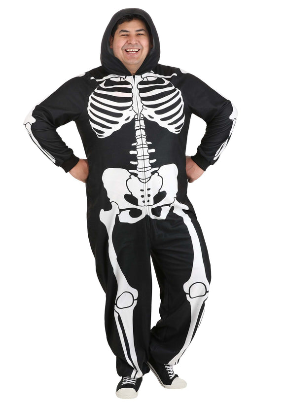 Adult Cozy Skeleton Onesie