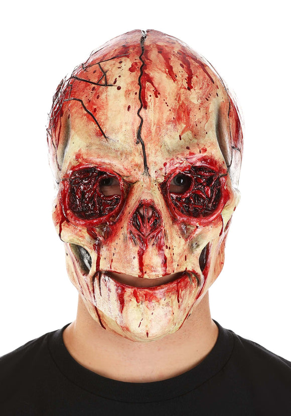 Cracked Skull Latex Adult Mask | Horror Halloween Masks