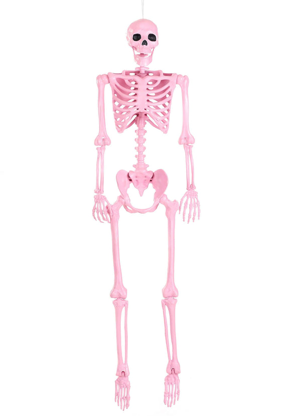 Poseable Crazy Bones Skeleton in Pink Halloween Prop