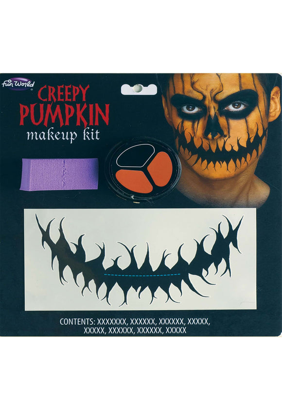 Creepy Halloween Pumpkin Costume Makeup Kit