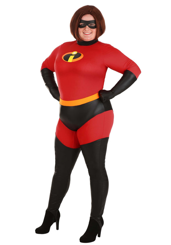 The Incredibles Deluxe Plus Size Women's Mrs. Incredible Costume