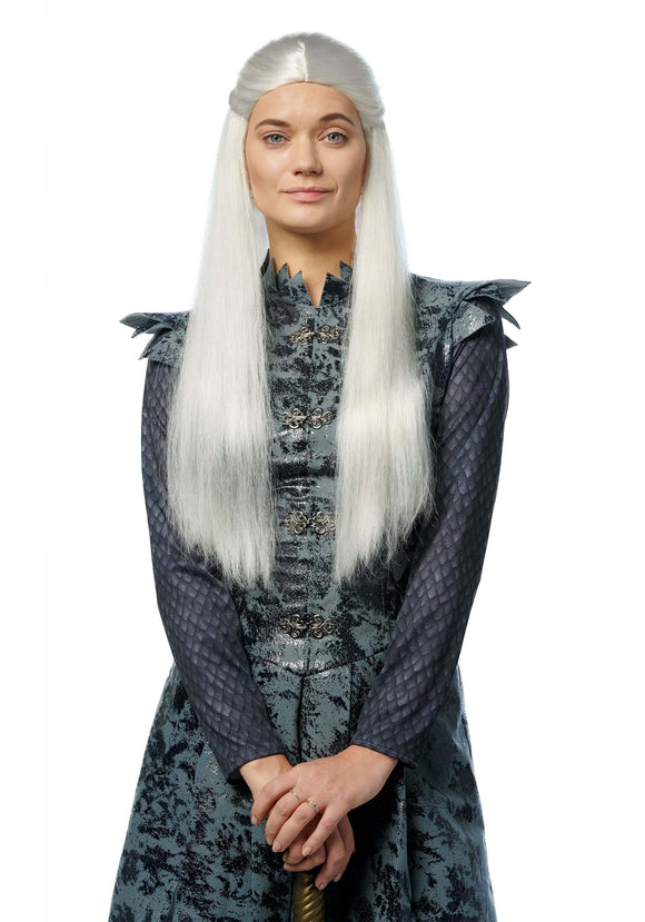 Women's Dragon Princess Platinum Costume Wig