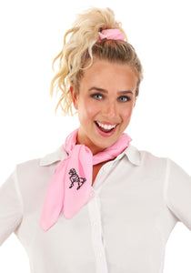 Pink Poodle Exclusive Costume Scarf | 1950s Costume Accessories