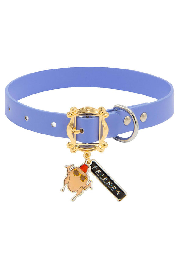 Friends with Door Frame Buckle Purple Vegan Leather Dog Collar