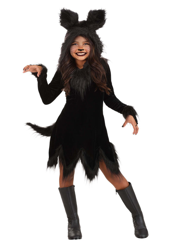Black Wolf Girl's Costume