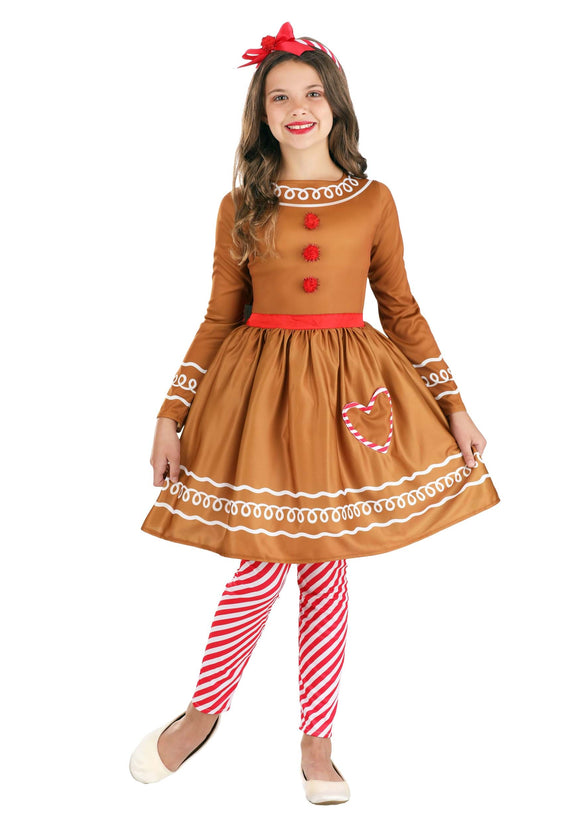 Gingerbread Girl's Costume Dress