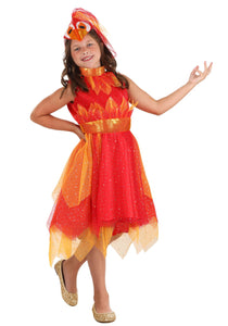 Girl's Red Phoenix Costume Dress