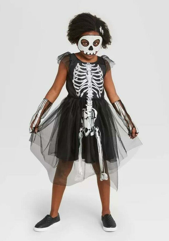 Skeleton Costume Girls Dress