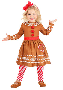 Toddler Girl's Gingerbread Costume Dress