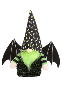 Green Bat Garden Gnome Halloween Decoration