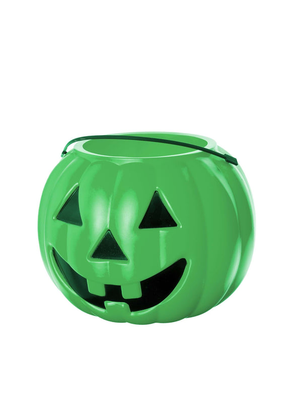 Green Pumpkin Treat Bucket